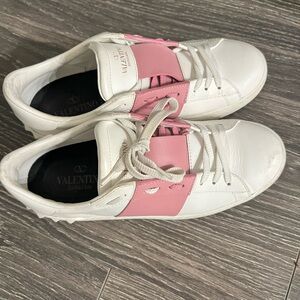 Valentino Women's Sneakers in White and Pink